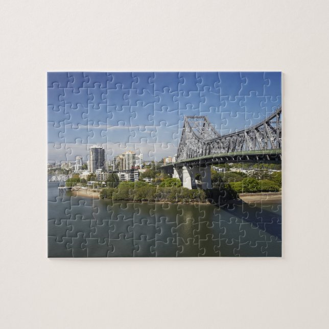 Puzzle Puente de historias, río Brisbane y canguro (Horizontal)