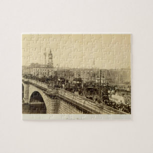 Puzzle Puente de Londres, c.1880 (foto de la sepia)