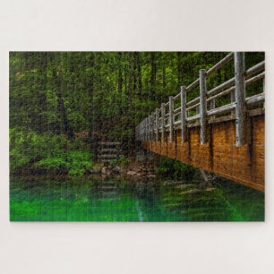 Puzzle Puente de madera sobre el río McKenzie en Oregón
