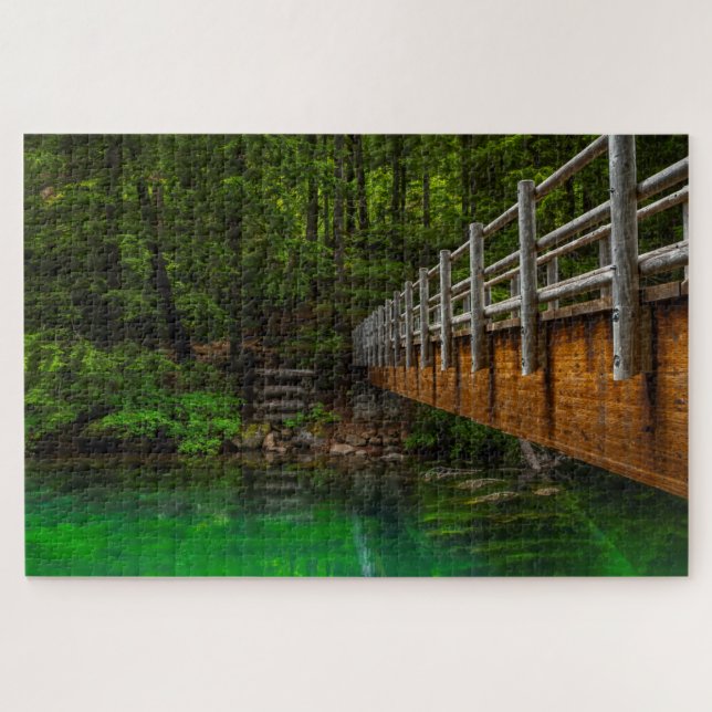 Puzzle Puente de nacimientos del río McKenzie de Oregón (Horizontal)