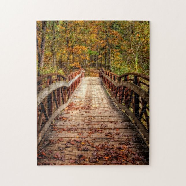 Puzzle Puente de pie de otoño (Vertical)