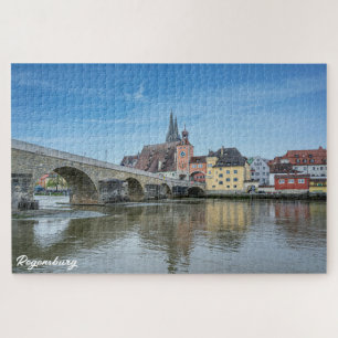 Puzzle Puente de piedra en Regensburg, Alemania