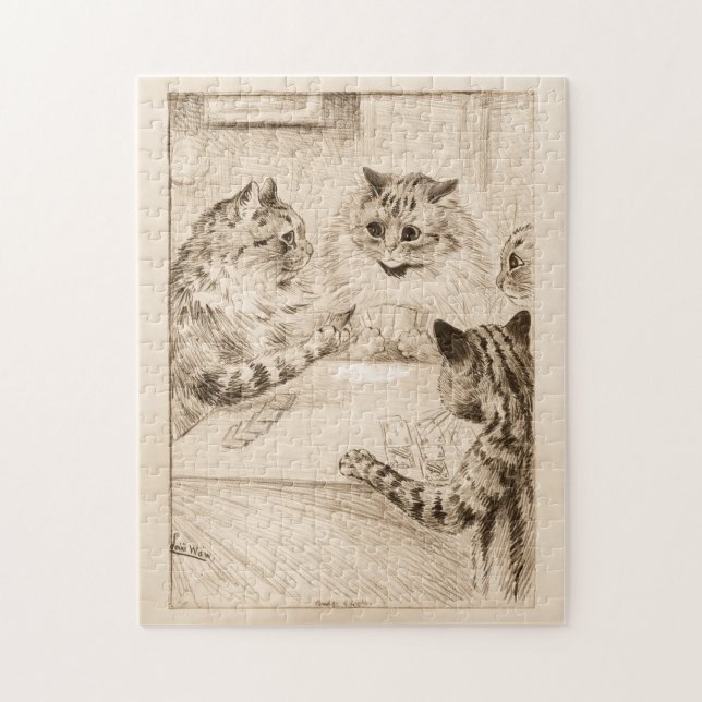 Puzzle Puente de suspiros por Louis Wain (Vertical)