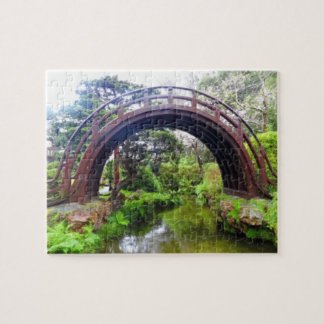 Puzzle Puente de tambor del jardín de té japonés de SF #2 (Horizontal)