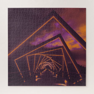 Puzzle puente de traza de tortuga alta