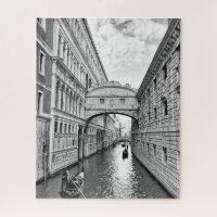 Puente de Venecia en blanco y negro de suspiros co