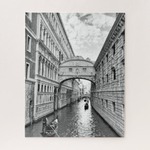 Puzzle Puente de Venecia en blanco y negro de suspiros co