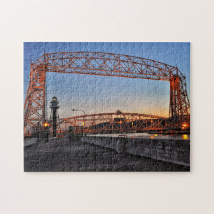 Puzzle Puente elevador aéreo y faro Duluth Minnesota