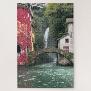 Puzzle Puente en el lago Como