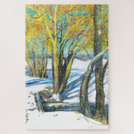 Puzzle Puente en invierno Watercoling