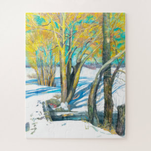 Puzzle Puente en invierno Watercoling