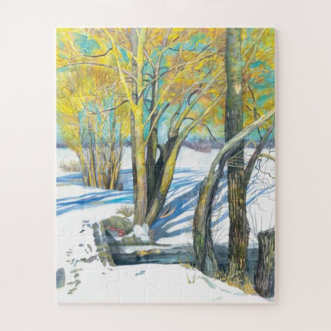 Puzzle Puente en invierno Watercoling (Vertical)