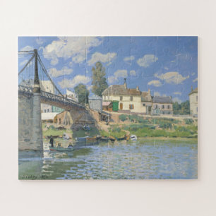 Puzzle Puente en Villeneu por Sisley Impresionist Paint