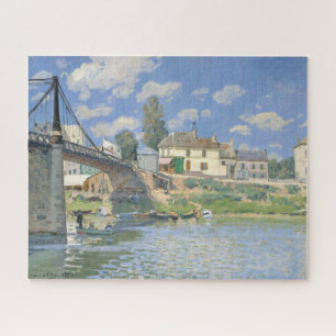 Puzzle Puente en Villeneu por Sisley Impresionist Paint