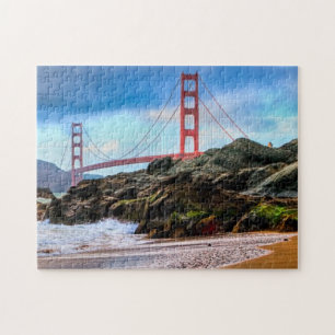 Puzzle Puente Golden Gate en la puesta del sol