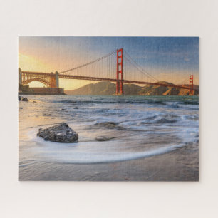 Puzzle Puente Golden Gate en San Francisco al atardecer