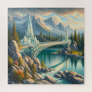 Puzzle Puente hecho de cristal