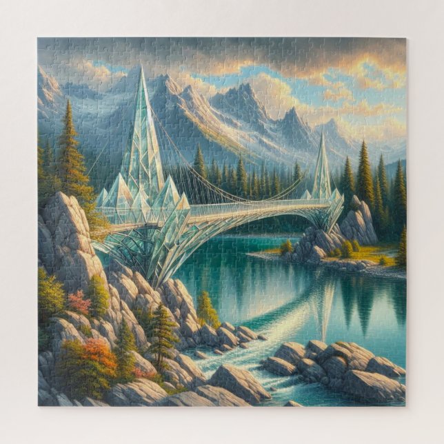 Puzzle Puente hecho de cristal (Vertical)