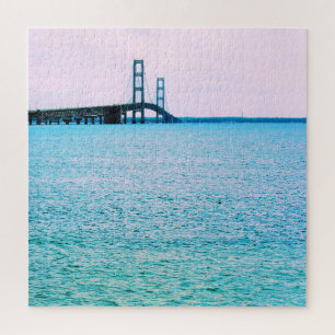Puzzle Puente Mackinac - Lago Michigan - 20x20 - 676 pcs