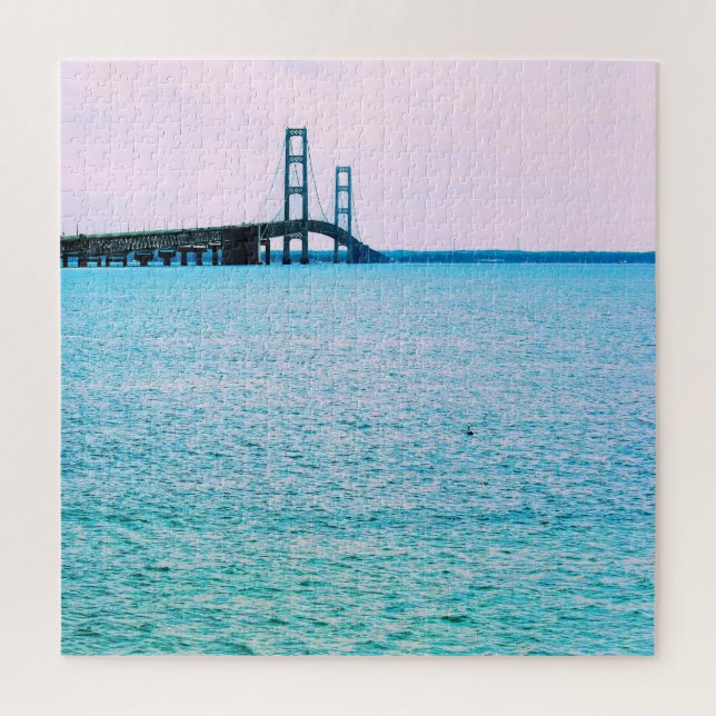Puzzle Puente Mackinac - Lago Michigan - 20x20 - 676 pcs (Vertical)
