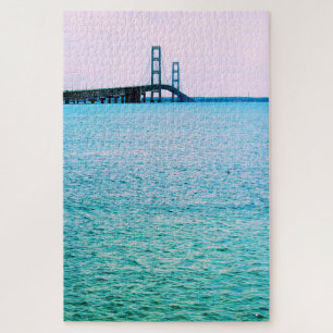 Puzzle Puente Mackinac - Lago Michigan - 20x30 - 1014 pcs