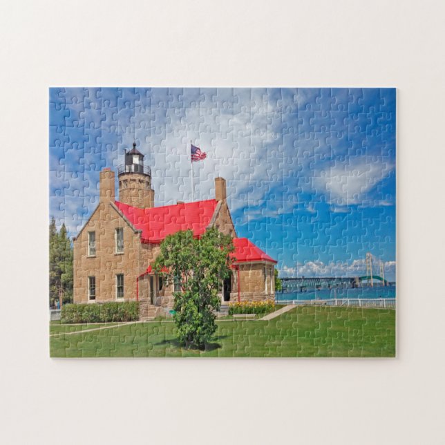 Puzzle Puente Mackinac Michigan. (Horizontal)