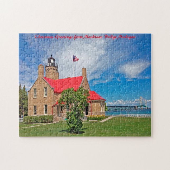 Puzzle Puente Mackinac Michigan. (Horizontal)