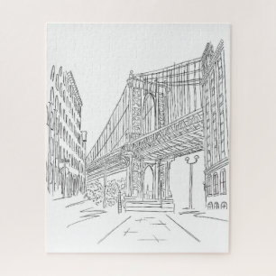 Puzzle Puente Manhattan de Nueva York Puente Jigsaw