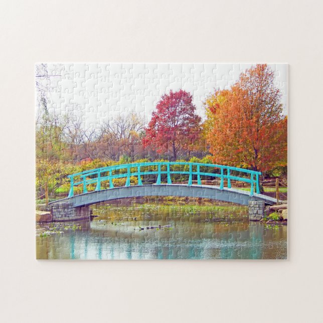 Puzzle Puente Monet en otoño (Horizontal)