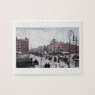 Puzzle Puente O'Connell, Dublín, Irlanda, Vintage