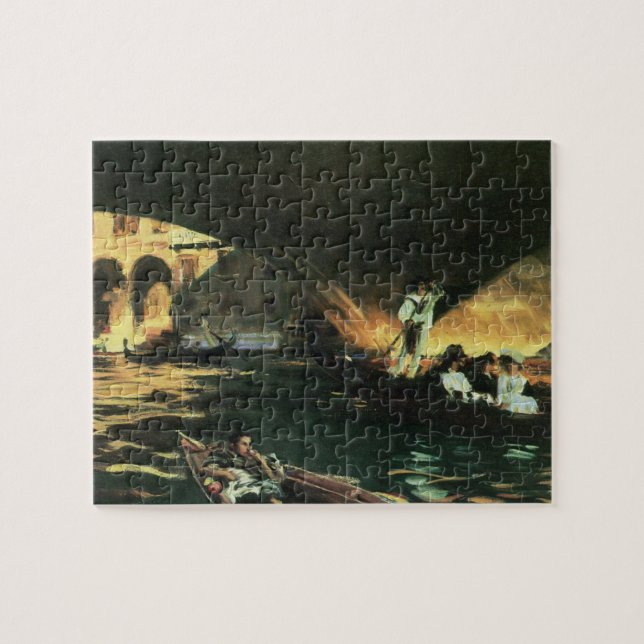 Puzzle Puente Rialto, Gran Canal por John Singer Sargent (Horizontal)