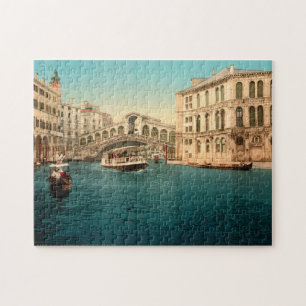 Puzzle Puente Rialto Venecia Italia Gran Canal Bote