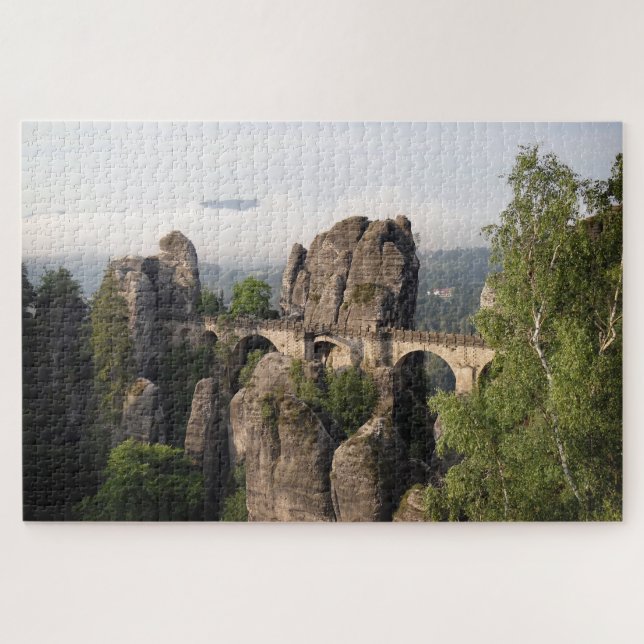 Puzzle Puente rocoso de Bastei en Suiza sajona, Alemania (Horizontal)