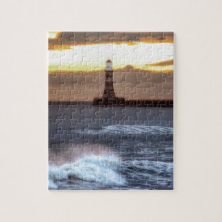 Puzzle Puente roker y amanecer del faro