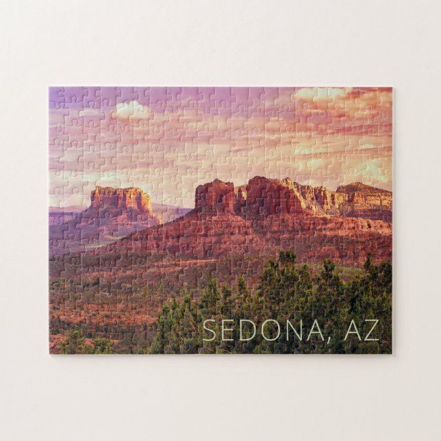 Puzzle Puente Sedona AZ Jigsaw| Amanecer del desierto de  (Horizontal)