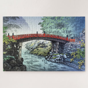 Puzzle Puente Shinkyo en Nikko por Tsuchiya Koitsu