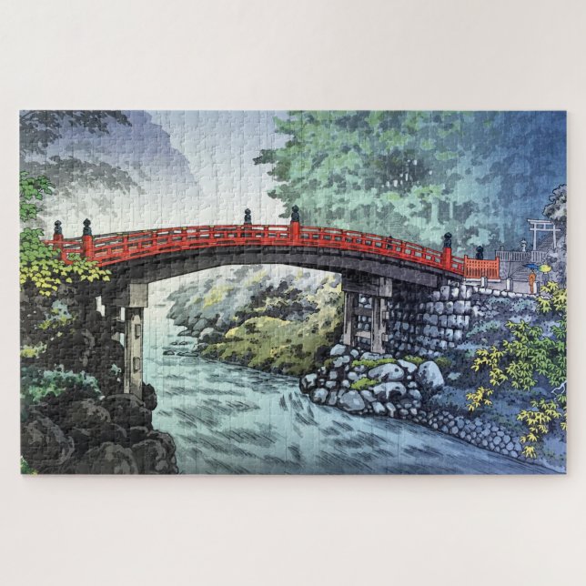 Puzzle Puente Shinkyo en Nikko por Tsuchiya Koitsu (Horizontal)