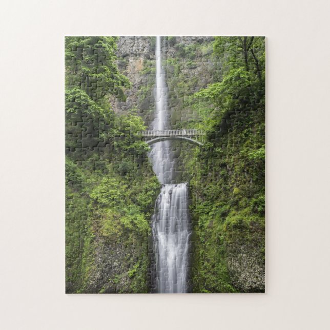 Puzzle Puente sobre paisaje de cascada (Vertical)