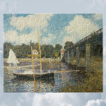 Puzzle Puente vial de Argenteuil por Claude Monet<br><div class="desc">El puente Highway en Argenteuil (1874) de Claude Monet es una pintura náutica de arte de estilo vintage. Un paseo marítimo con barcos, veleros y un puente que cruza el río Sena. Sobre el artista: Claude Monet (1840-1926) fue fundador del movimiento de pintura impresionista francés, donde la mayoría de sus...</div>