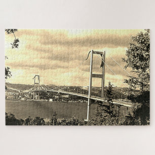Puzzle Puente vintage Turquía Estambul Bósforo