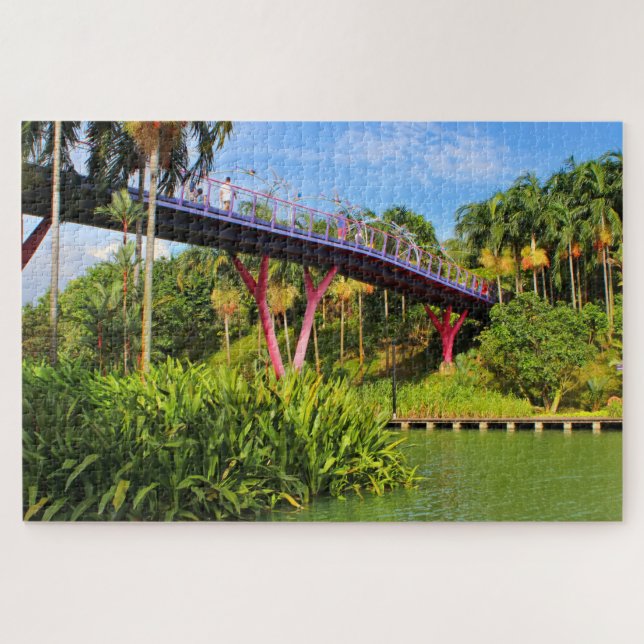 Puzzle Puente y lago de la libélula, Singapur (Horizontal)