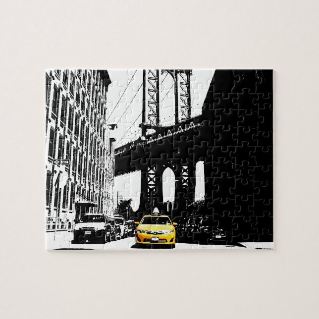 Puzzle Puente Yellow Taxi Brooklyn de Nueva York (Horizontal)