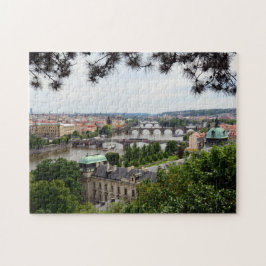 Puzzle Puentes de Praga y Vltava de Río/Checia