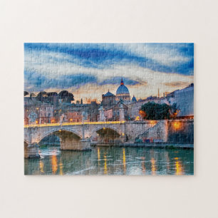 Puzzle Puentes famosos sobre el Tíber Roma.