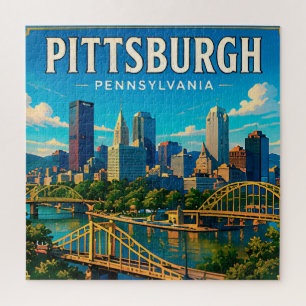 Puzzle 🌉 Puentes y horizonte de Pittsburgh Pennsylvania