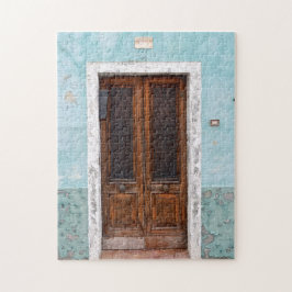 Puzzle Puerta azul pintor