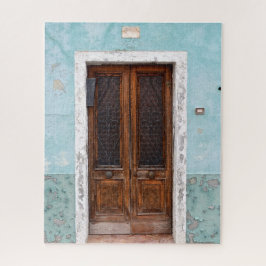 Puzzle Puerta azul pintor