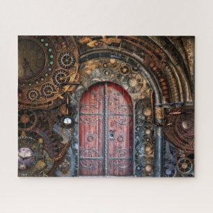 Puzzle Puerta de los engranajes del reloj de entrada en t