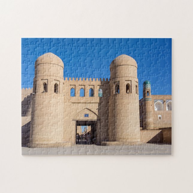 Puzzle Puerta Oeste con torreta doble - Khiva, Uzbekistán (Horizontal)