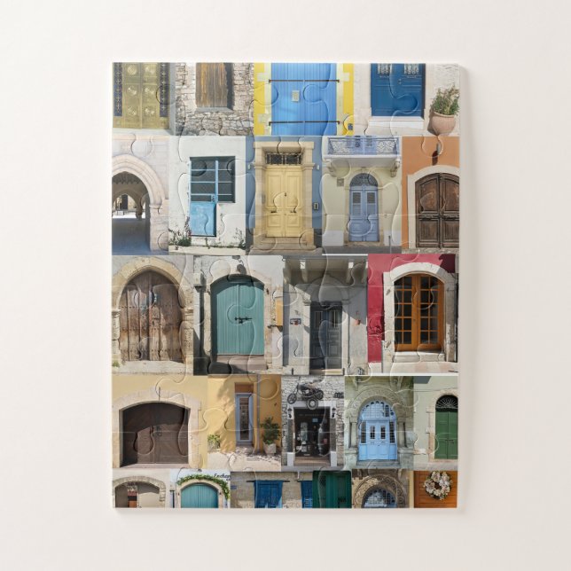 Puzzle Puertas coloridas de Chipre (Vertical)